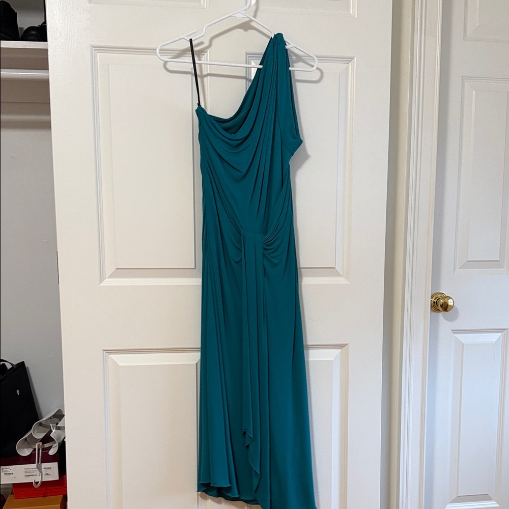 Gucci Teal One-Shoulder Dress
